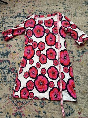 Hatley Hibiscus Poppy Floral Shift Dress Cottagecore - Small